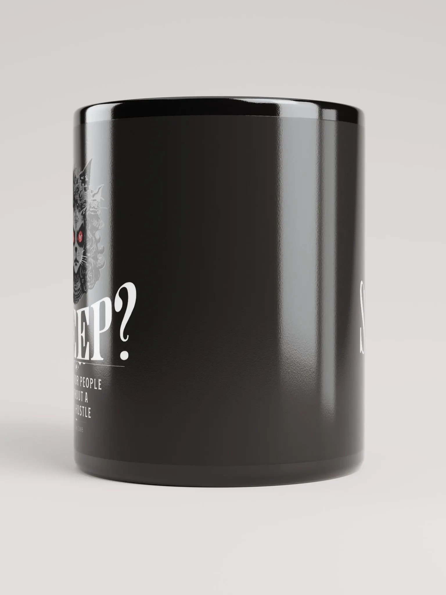 Sleepless Hustle: Intense Cat Eyes Mug product image (5)