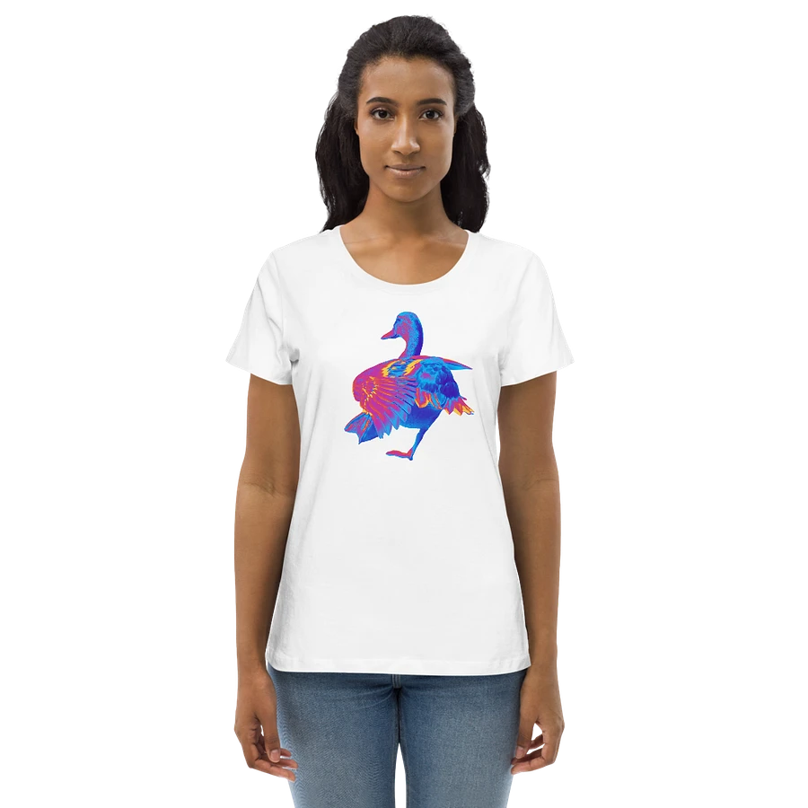 Funky Neon Pink and Blue Duck Fitted T Shirt product image (2)