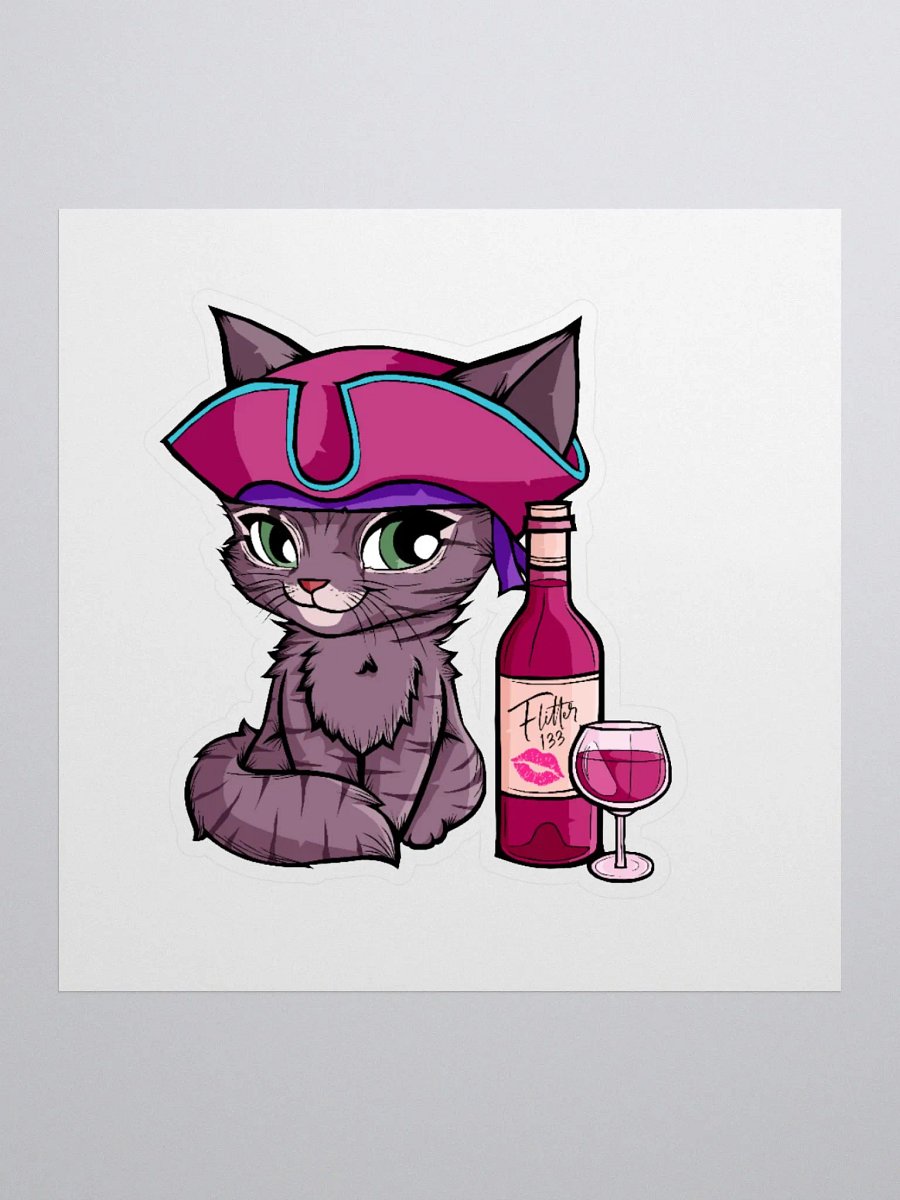 Purr-fect Pirate Cat Sticker product image (3)