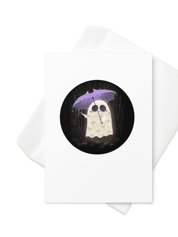 Little Ghost in the Rain - Greeting Card product image (3)