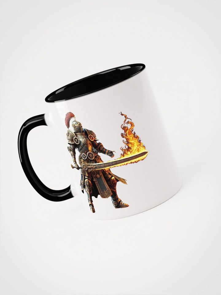 Flameforged Steampunk Knight Mug with Accents product image (1)