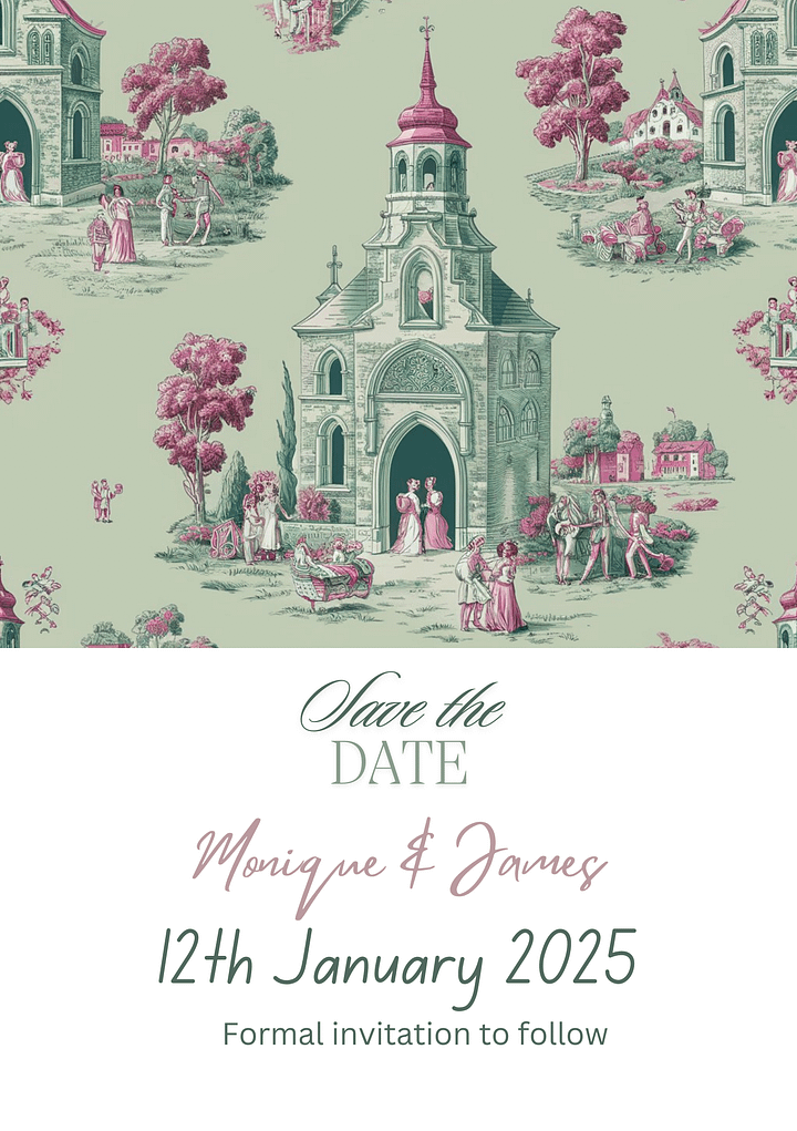 Toile Save the Date Cards product image (2)