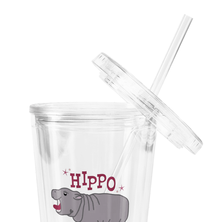 Hippo Bottoms Up Tumbler | Moo Deng Inspired Merch product image (2)