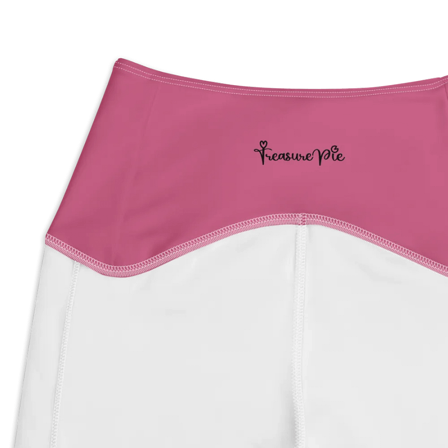 Plain Muted Blush Pink True Summer Women's High Waisted Premium Crossover Leggings with Pockets by Treasure Pie product image (4)