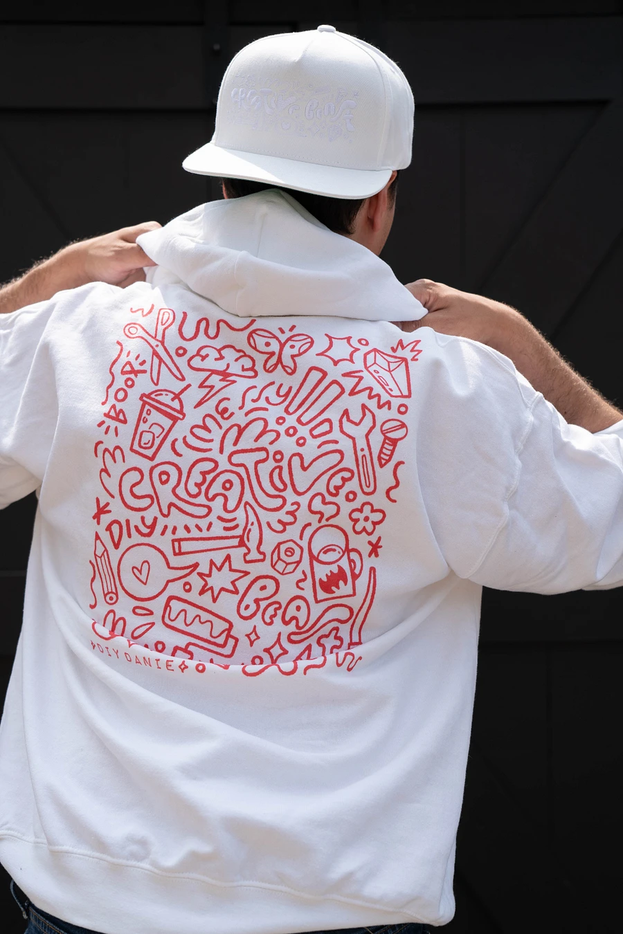 CREATIVE CHAOS HOODIE - Red txt product image (42)