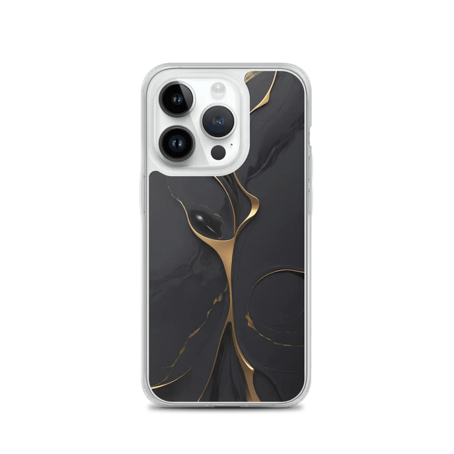 MagSafe® Clear Case for iPhone® – Golden Noir Elegance product image (1)