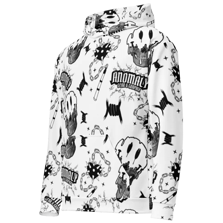 Anomaly All Over Unisex White Hoodie product image (2)