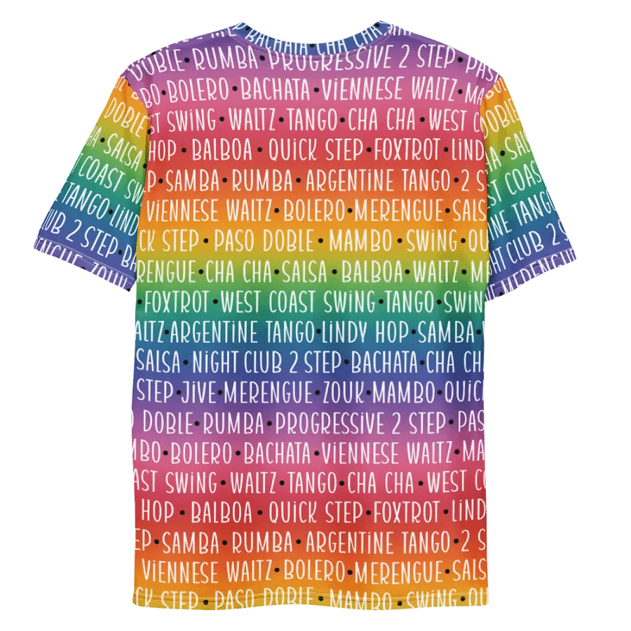 Men's Ballroom Dance Crew Neck T-shirt Rainbow product image (9)