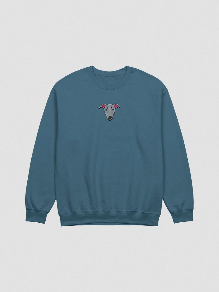 Whippet Dog Face Embroidered Crewneck Sweatshirt product image (1)