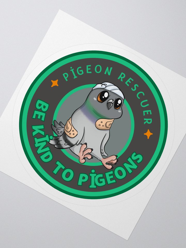 Pigeon Rescuer Kiss Cut Sticker product image (3)