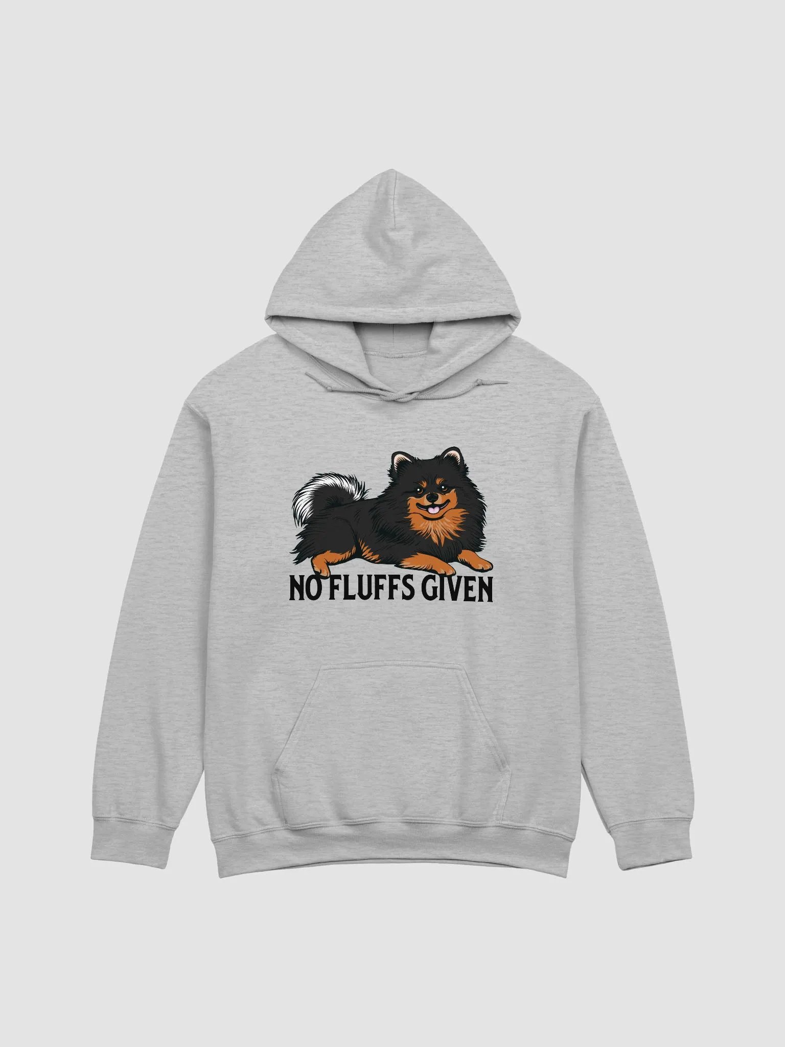 No Fluffs Given Hooded Sweatshirt of a Pomeranian(Tricolor) | Funny Hoodie for Pomeranian Paw-rents product image (26)