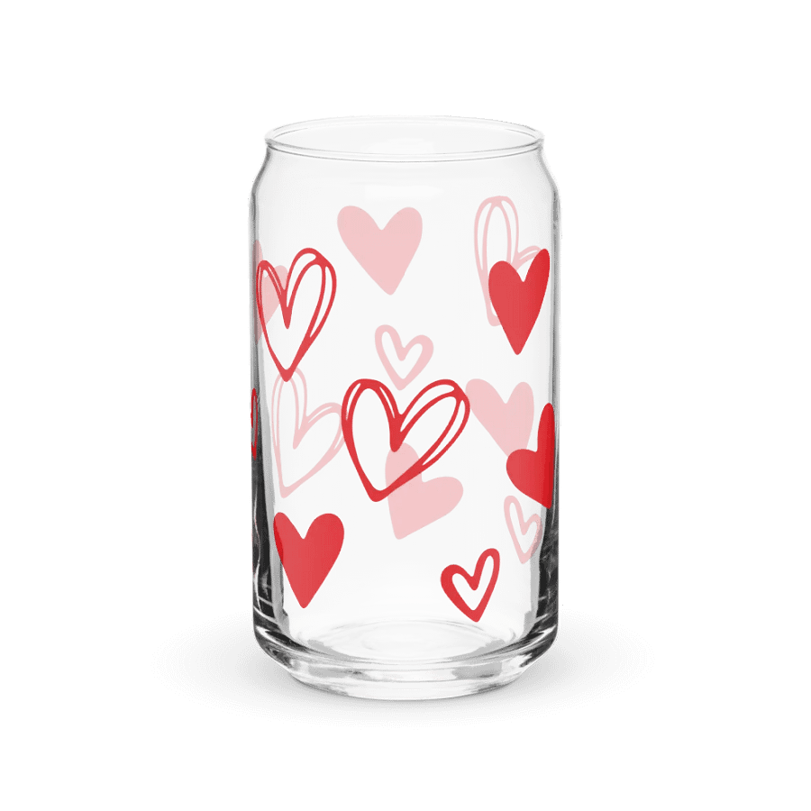Heart Pattern Glass Tumbler Can product image (4)