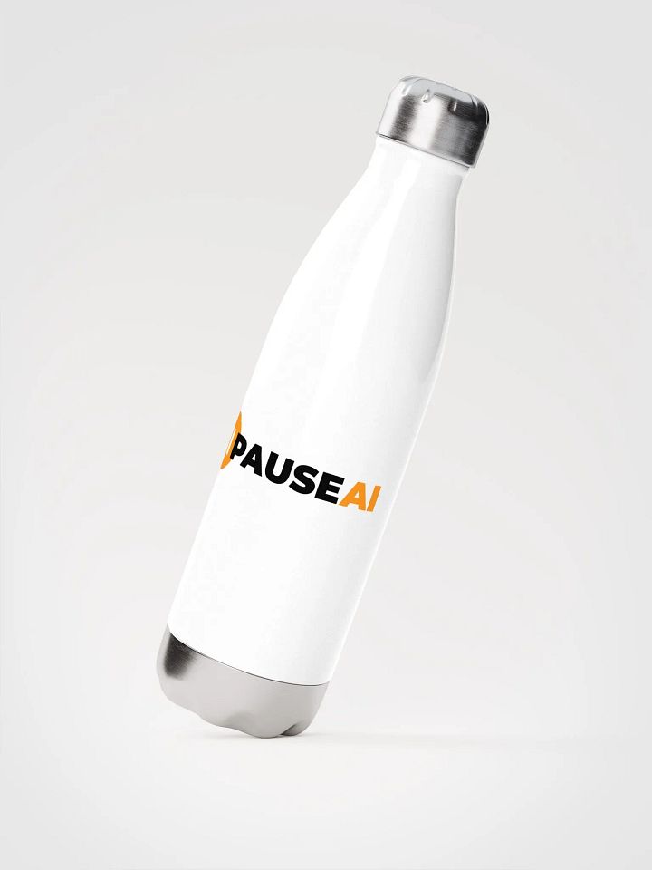White PauseAI Water Bottle product image (2)