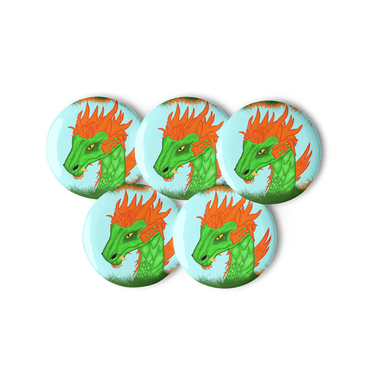 Mythical Dragon Pin Buttons Set product image (3)