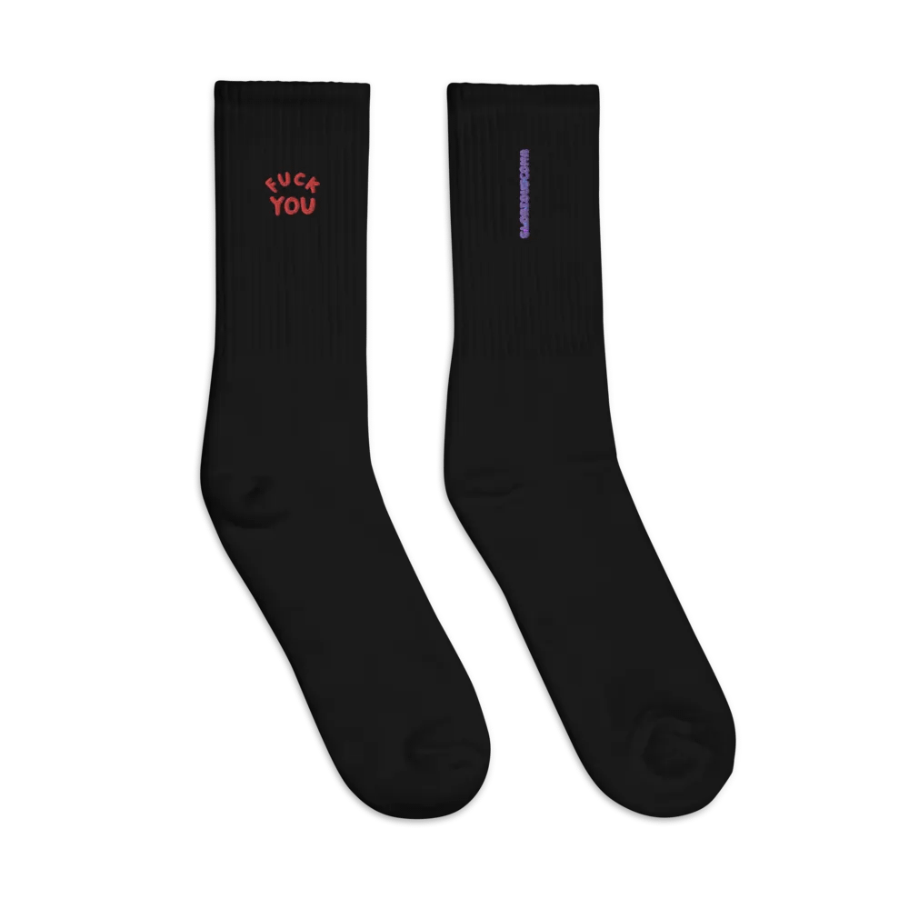 Fuck You Embroidered Socks product image (7)