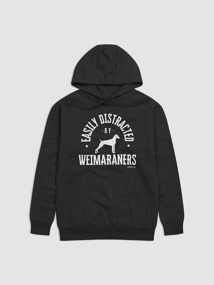 Easily Distracted (wht) - Cotton Heritage Unisex Premium Hoodie product image (2)