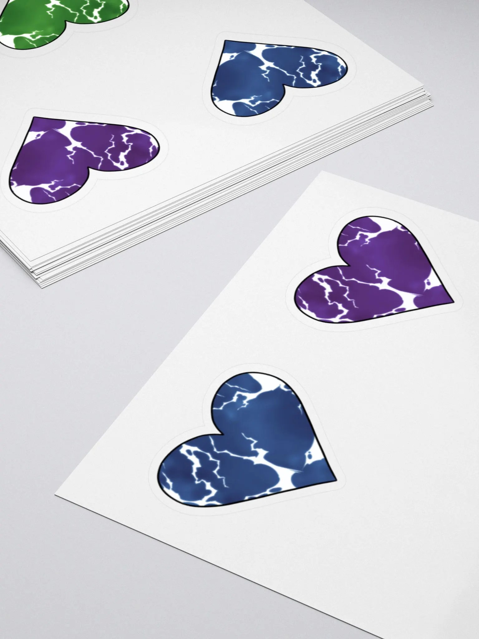 Cool Colored Lightning Hearts Sticker Pack product image (4)