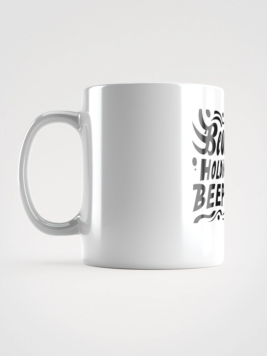 Stylized Bear with Beer Glass | Creative Typography Print Glossy Mug product image (16)