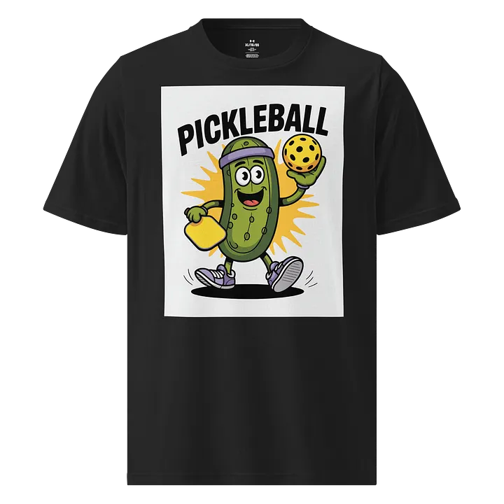 Pickleball Fun T-Shirt – Happy Dill Pickle Sports Cartoon product image (1)