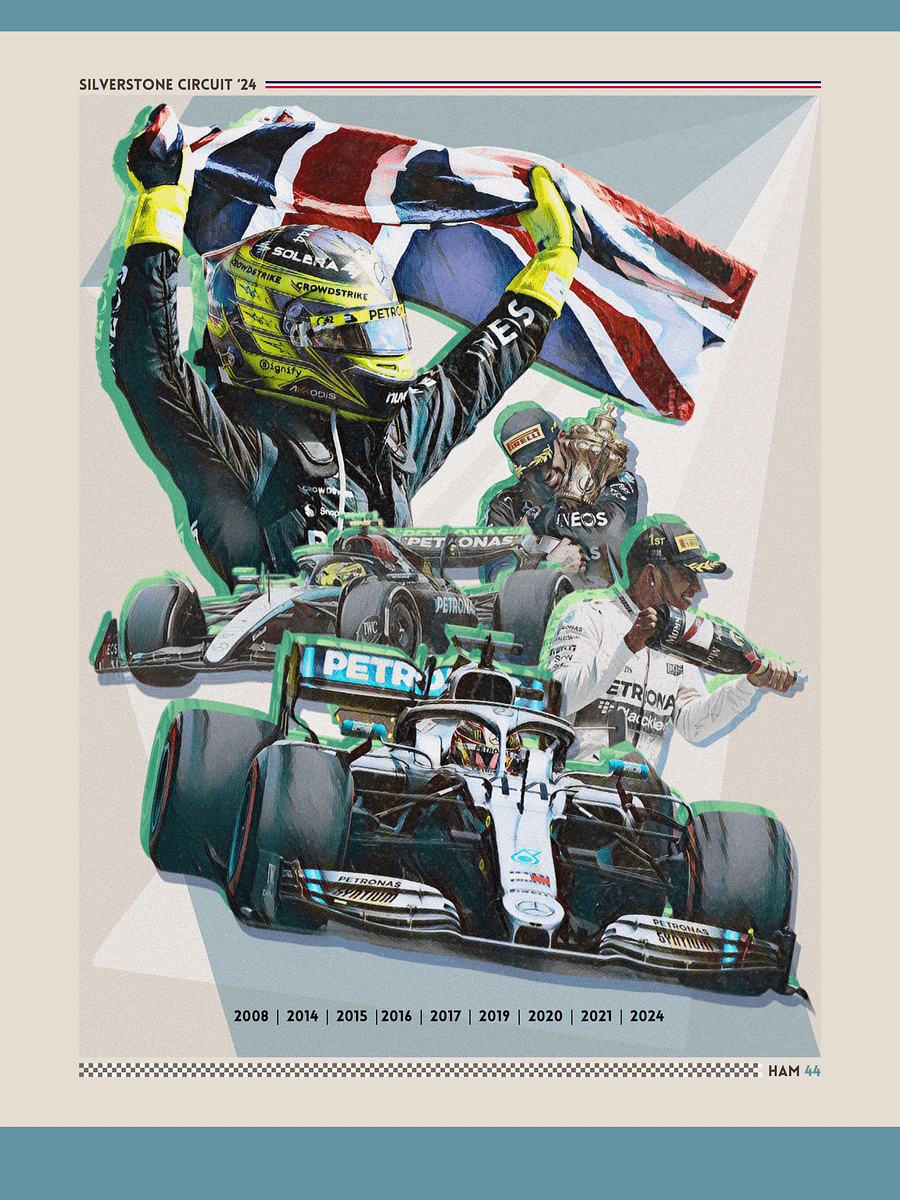 Lewis Hamilton 44 British GP 2024 | Printable Poster product image (2)
