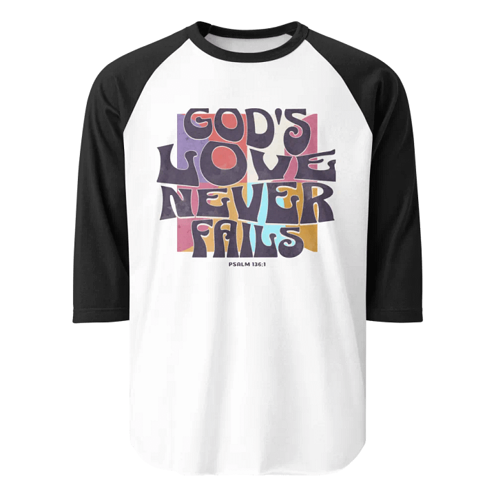God's Love Never Fails Raglan Tee product image (1)