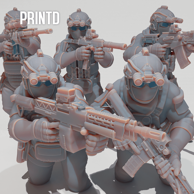 Heavy PMC High Risk Contractors - Modern Warfare Wargame Hobby Resin Scale Models