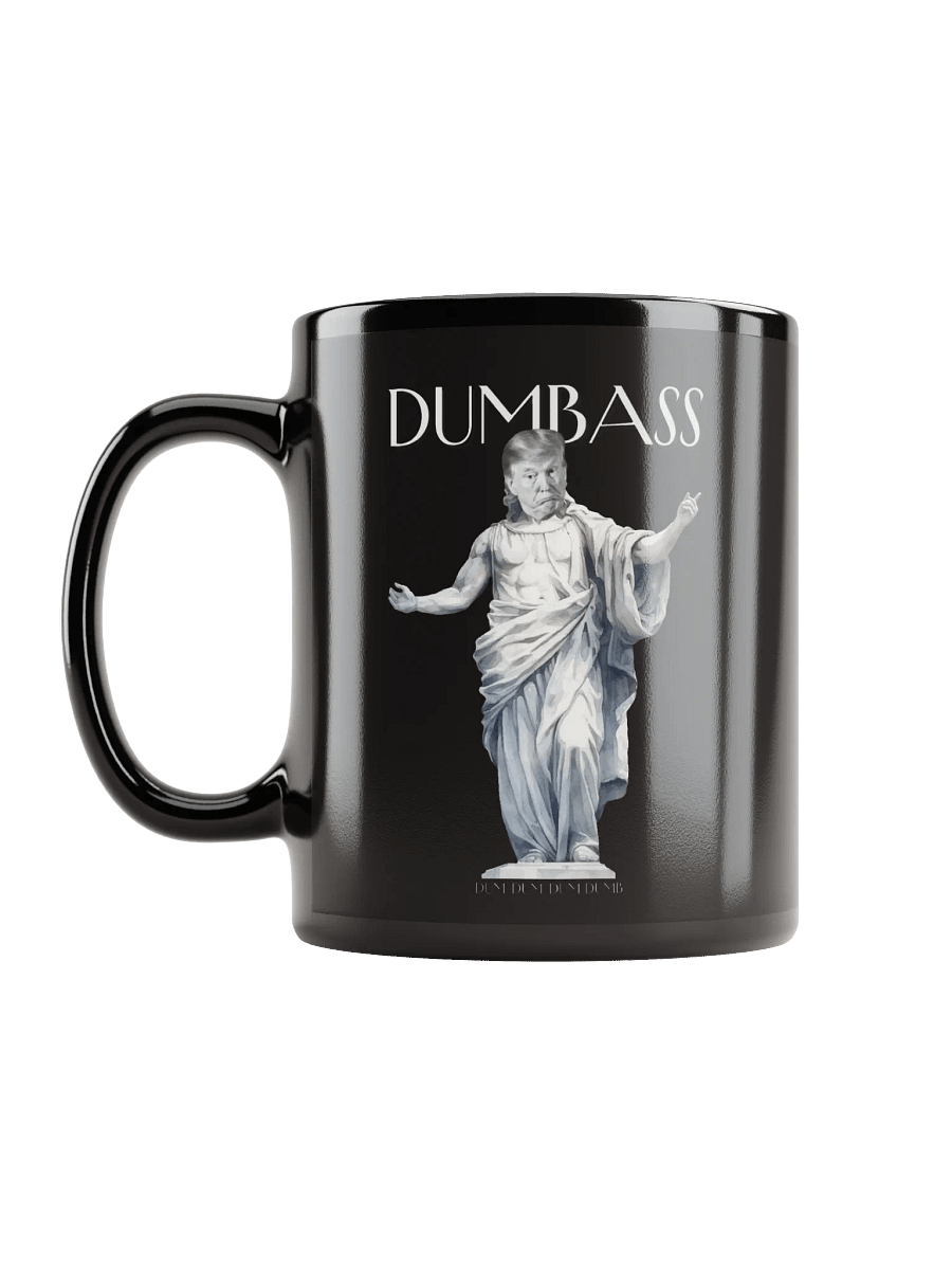 DUMBASS Donald Statue - Black Glossy Mug product image (4)