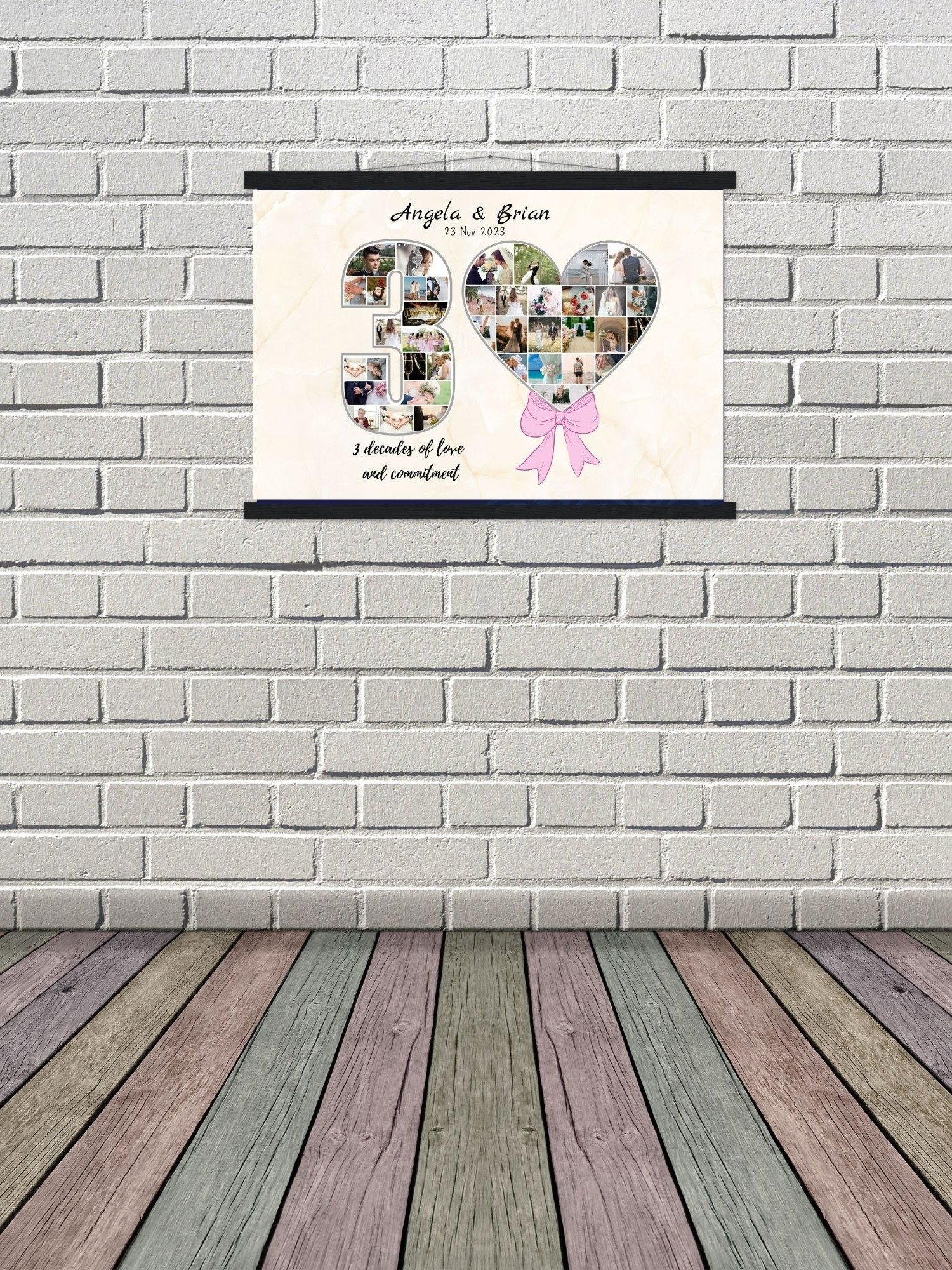 30 Year Wedding Anniversary Photo Collage Canva Template product image (6)