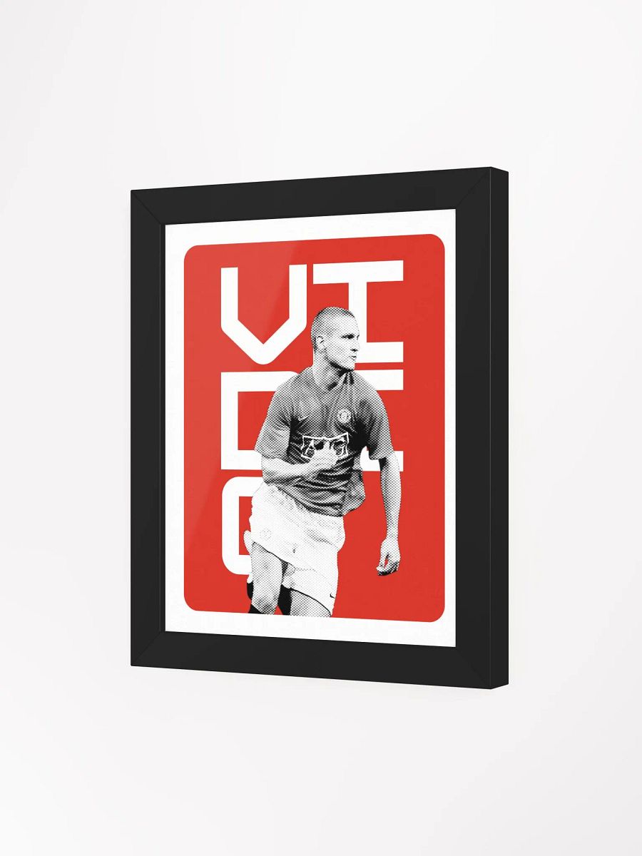 Nemanja Vidić BW Manchester United Name Art Framed Print product image (4)