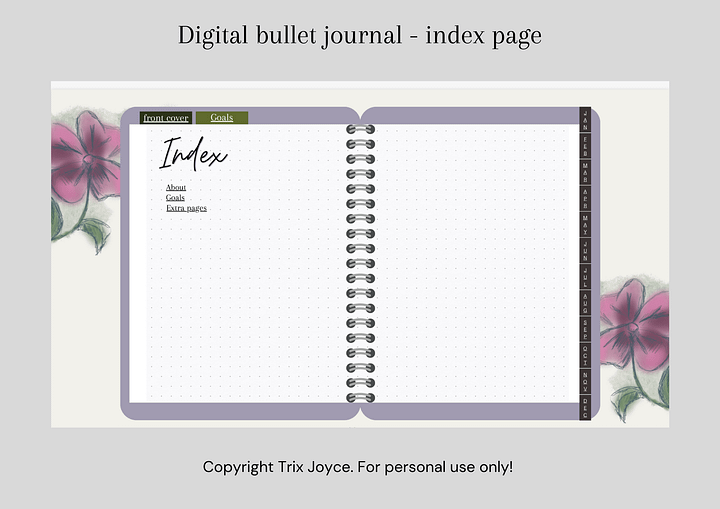 Hyperlinked Digital Bullet Journal - Purple (digital download) product image (2)