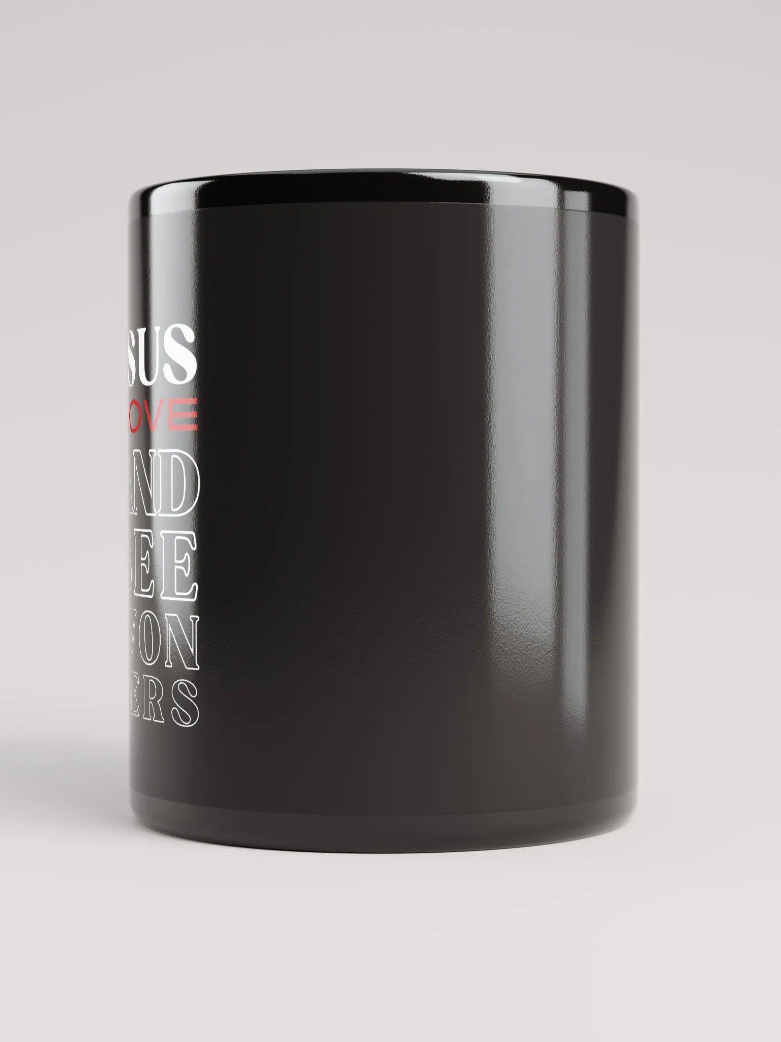 Taste JESUS Love Black Gloss Ceramic Mug product image (6)
