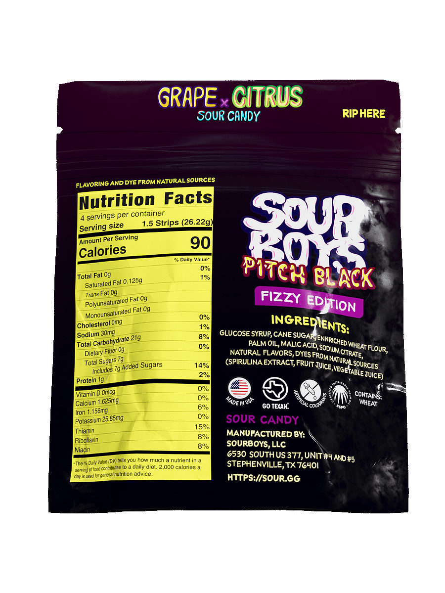 Pitch Black Sour Belts - SourBoys product image (2)