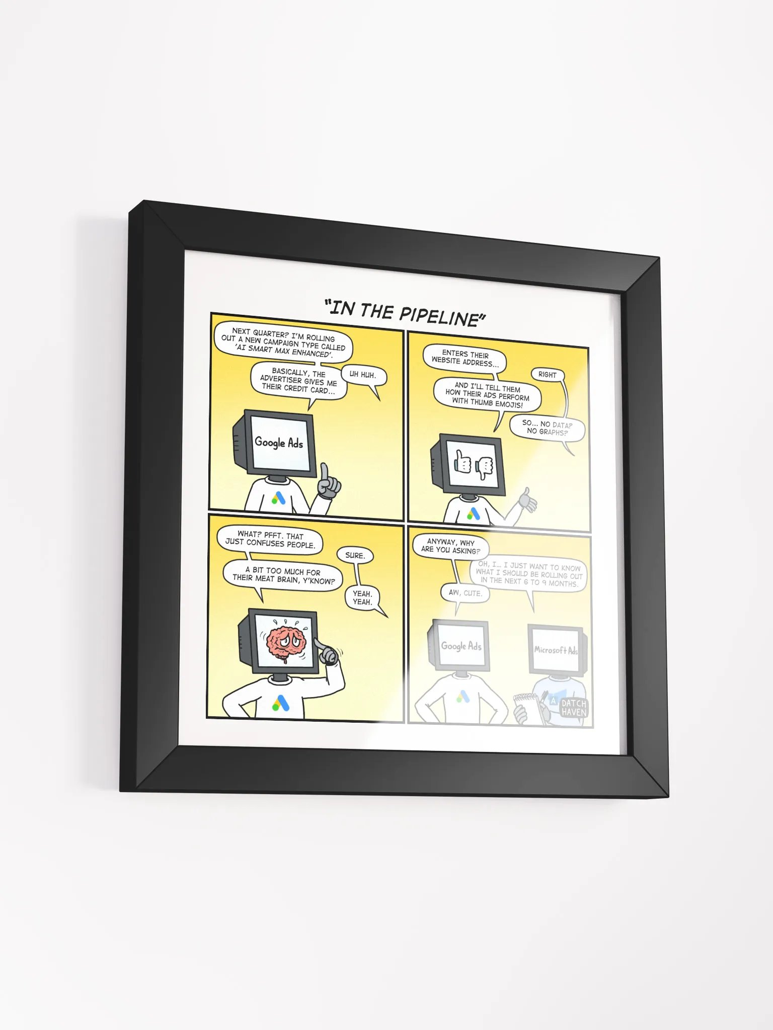 "In the pipeline" framed poster (square) product image (11)