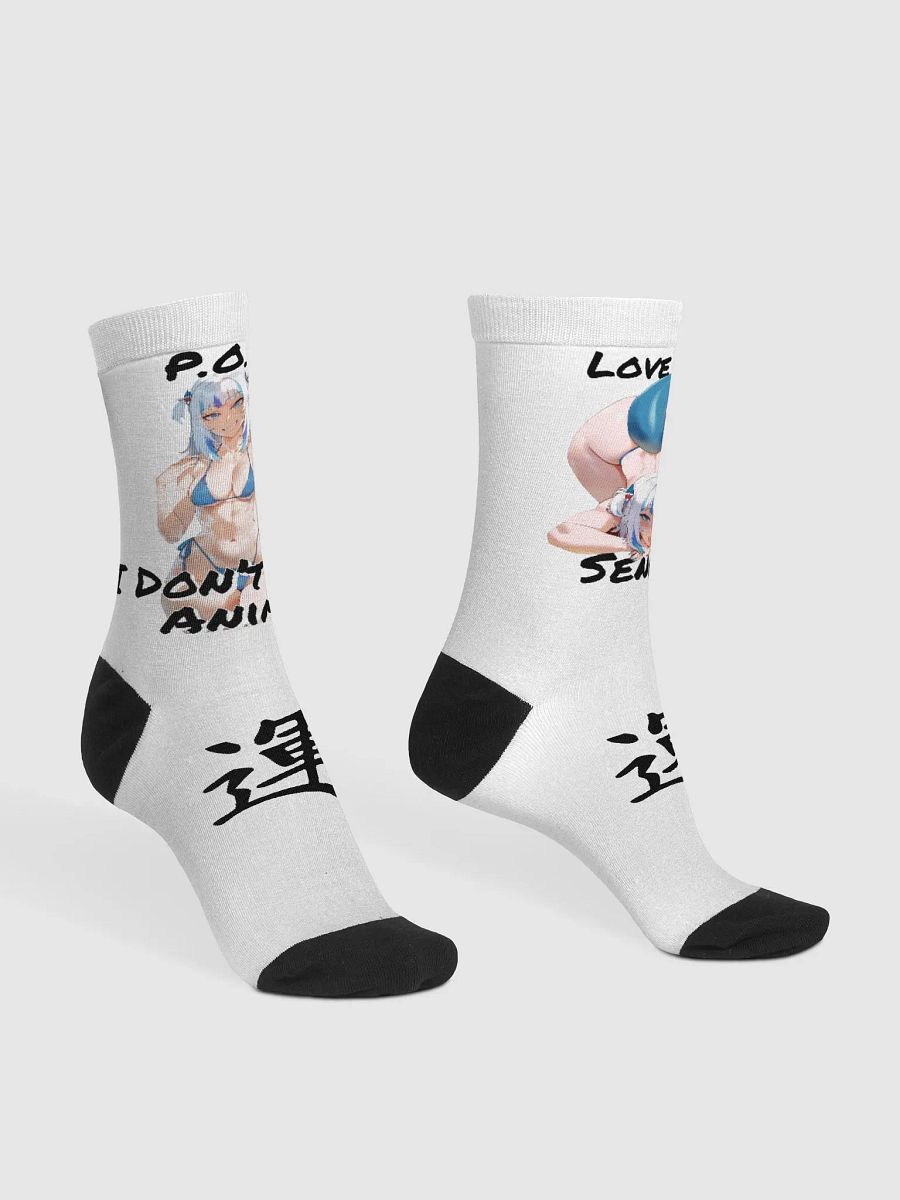 "Love Me Senpai Anime Girl Socks" product image (4)