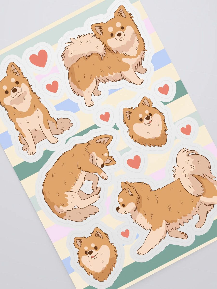 Long Haired Chihuahua Love Sticker Sheet product image (2)