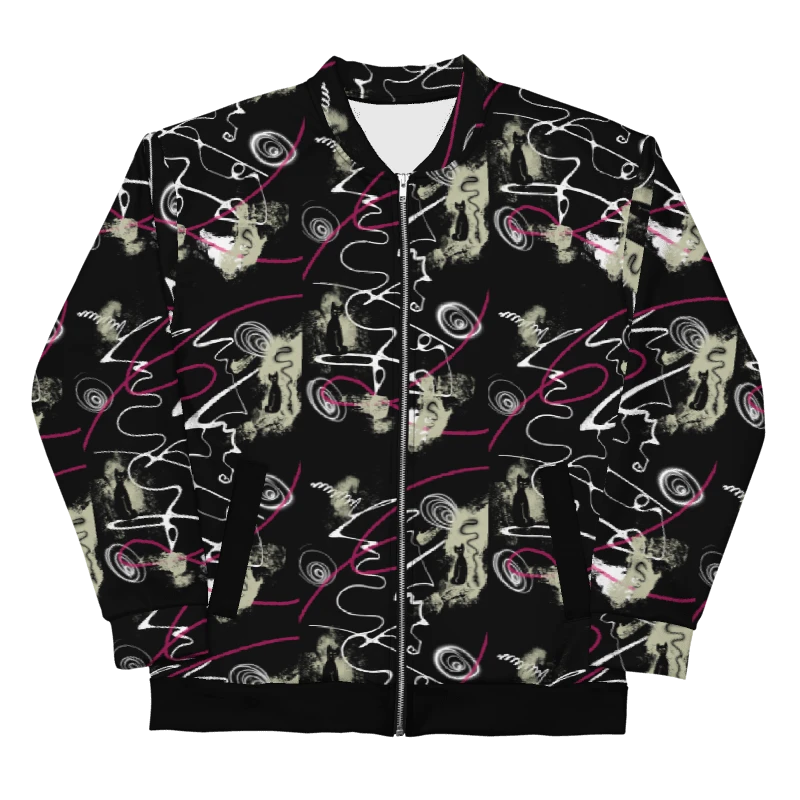 Scribble-Wear #5 Unisex Bomber Jacket/Black product image (1)