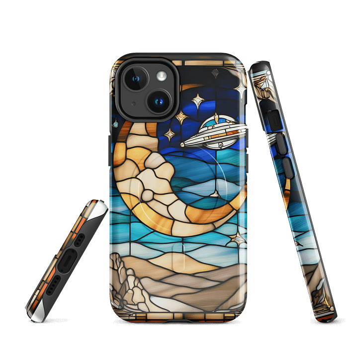 Stained Glass celestial UFO iPhone® Case product image (1)