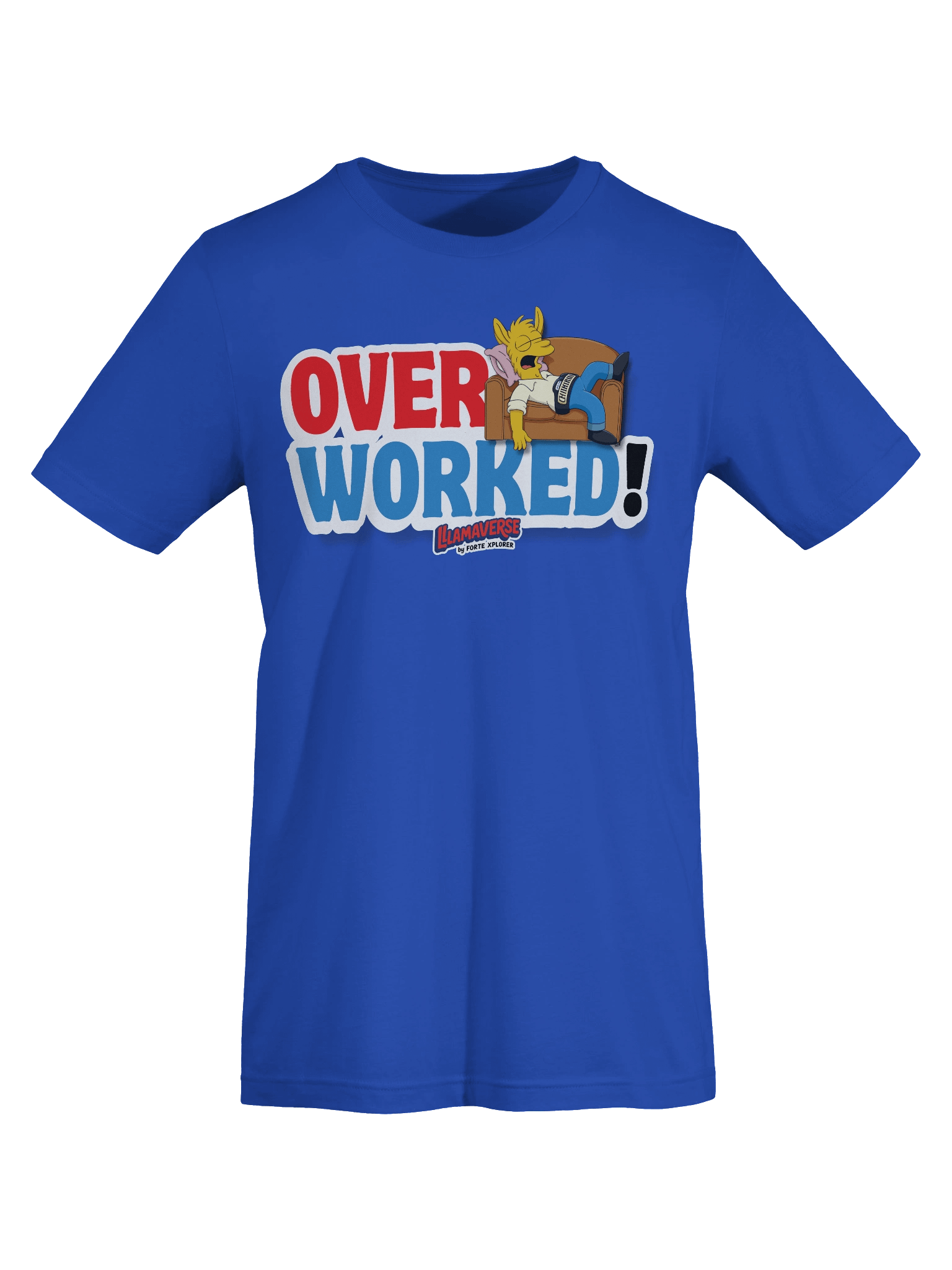 Over Worked in LLAMAVERSE Tee product image (7)