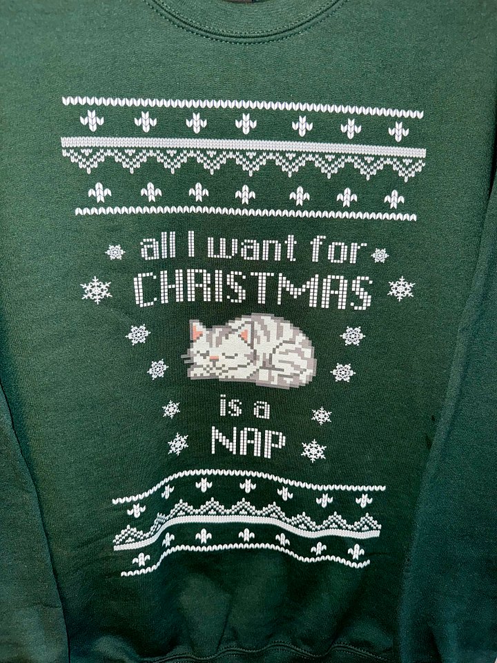 All I want for Christmas is a nap sweatshirt product image (2)