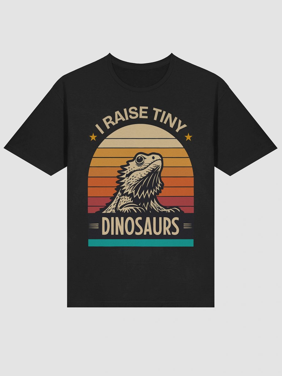 Funny Bearded Dragon Tee – “I Raise Tiny Dinosaurs” Retro Sunset Shirt for Reptile Lovers product image (38)
