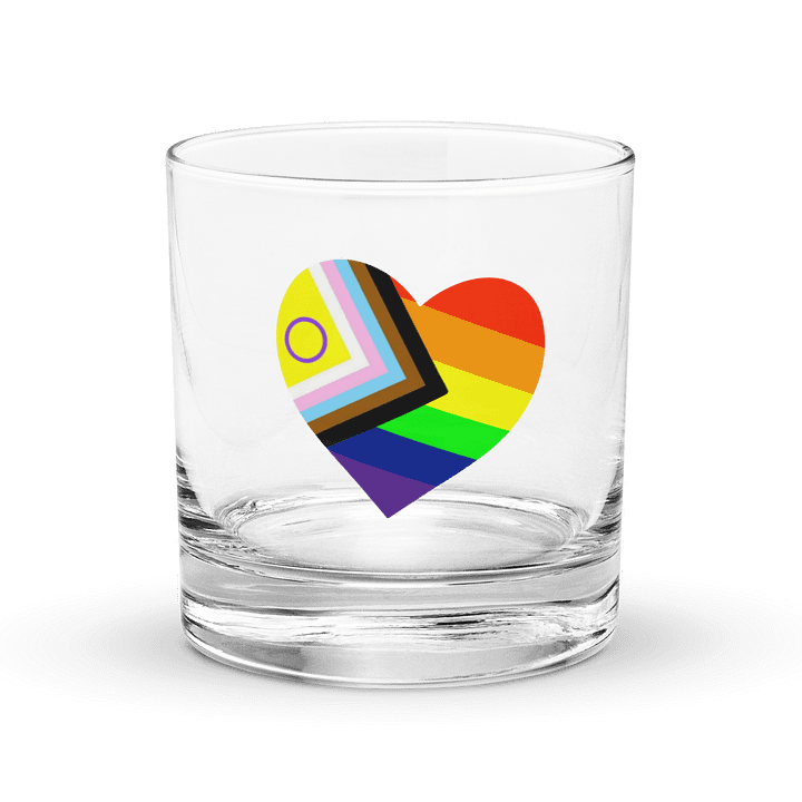 Pride Heart Rocks Glass product image (1)