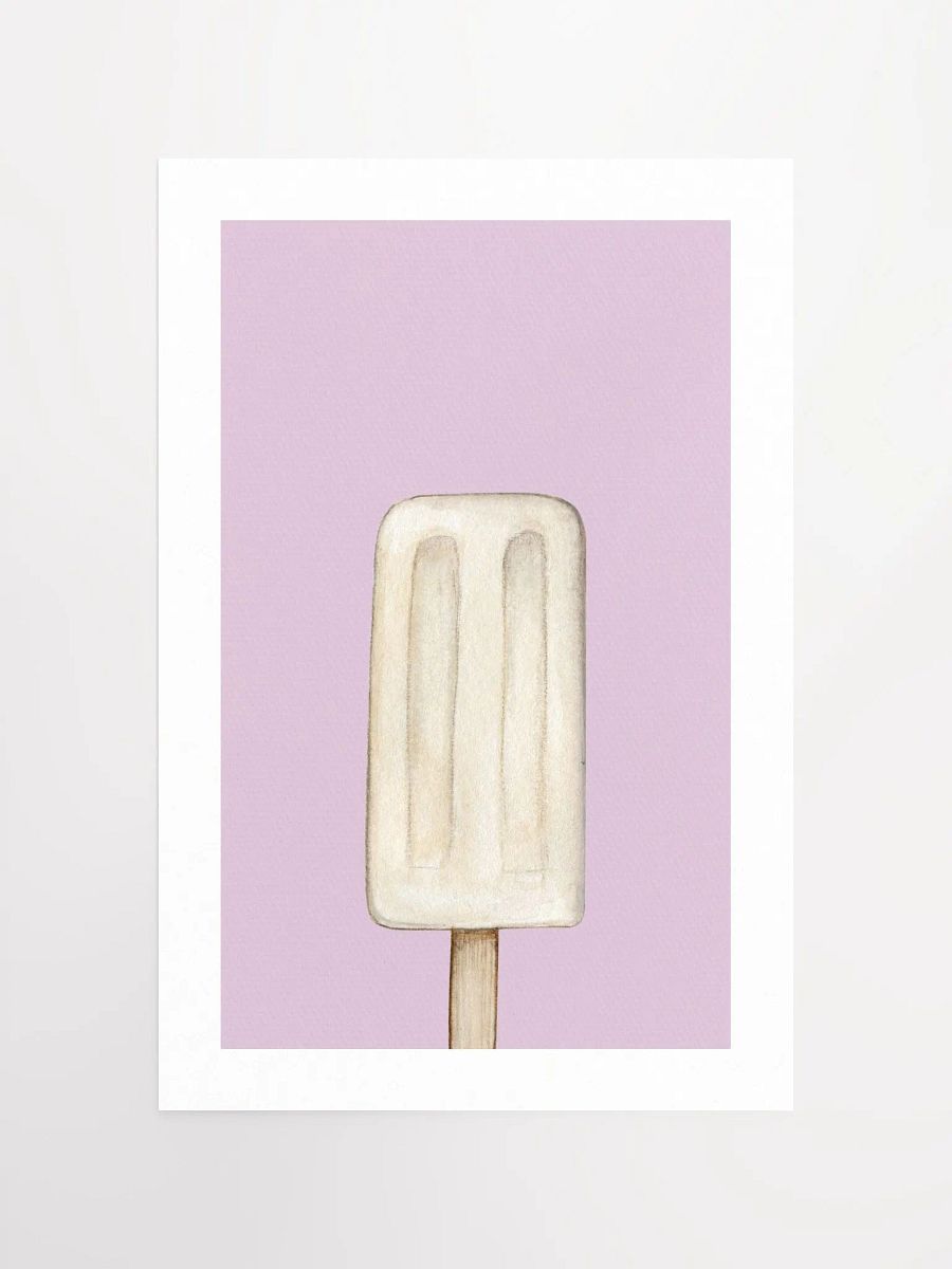 Minimalist White Popsicle on Lilac Background Wall Art product image (11)