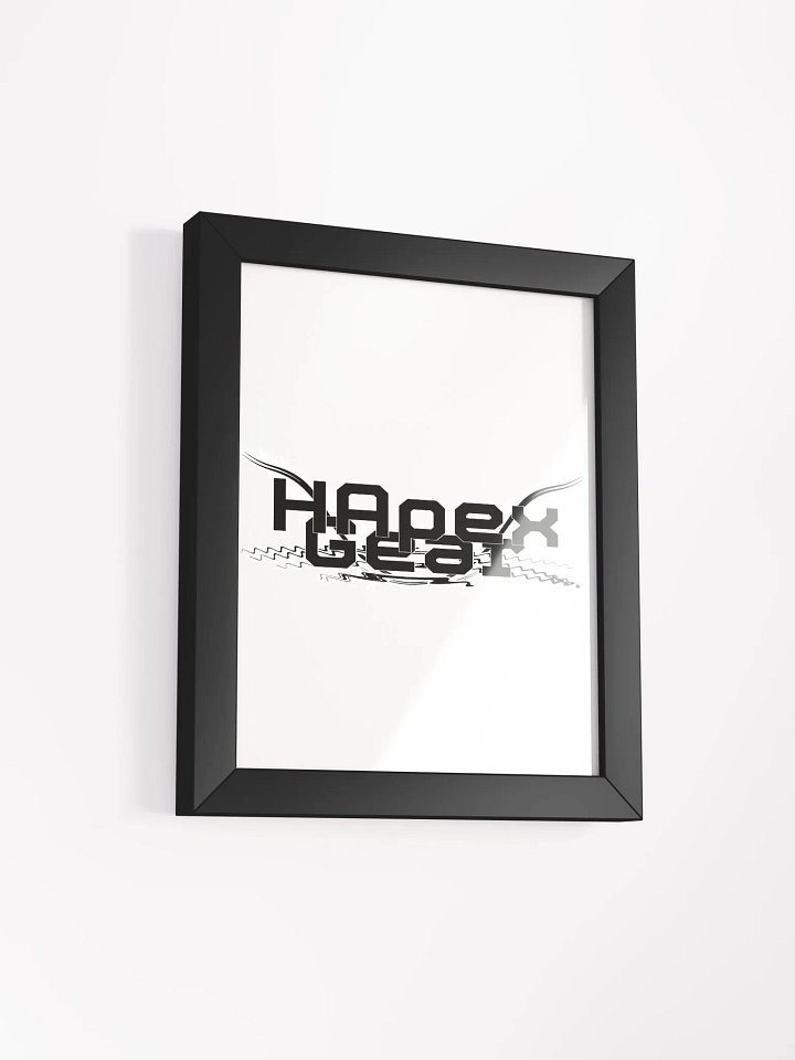 Framed - High-Quality Matte Poster - Embroidered - Black HApex Gear Black Logo product image (2)