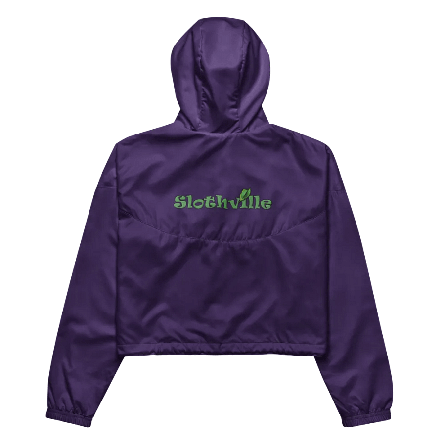 Sloth Serenity Cropped Purple Windbreaker product image (11)