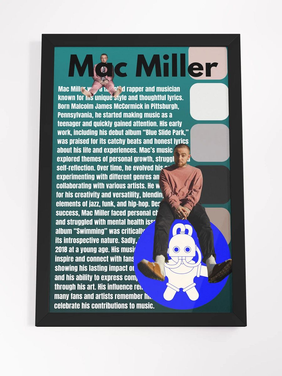 (12x18in) Mac Miller: Framed Matte Poster product image (4)