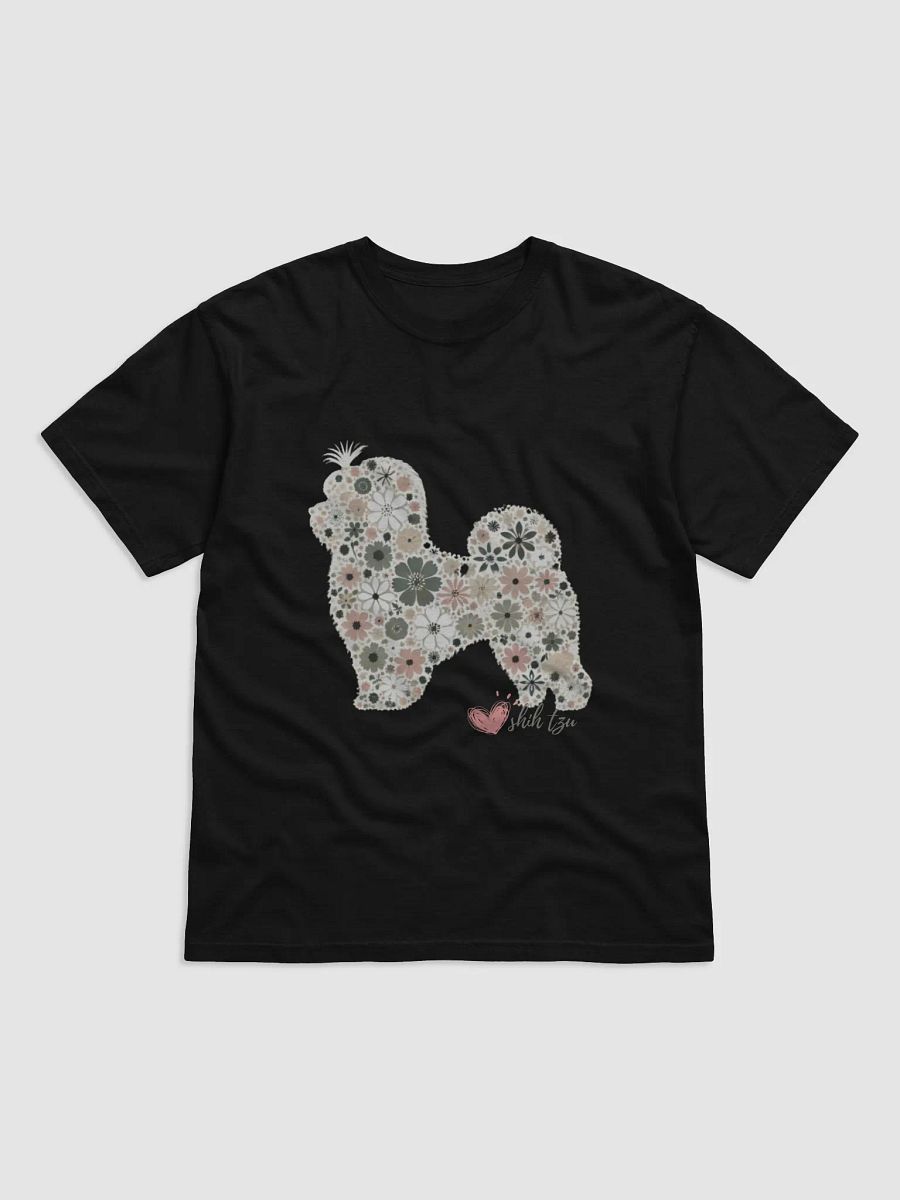 Floral Shih Tzu Silhouette: Charming Canine Art product image (1)
