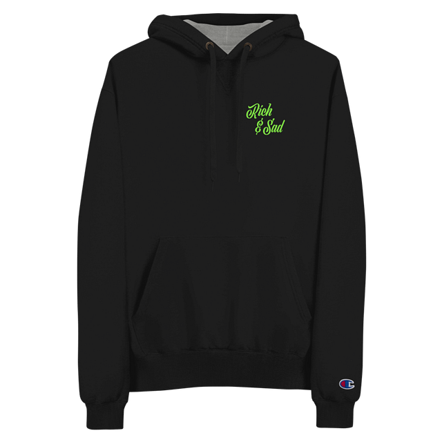 Rich & Sad Champion Hoodie - Black product image (1)