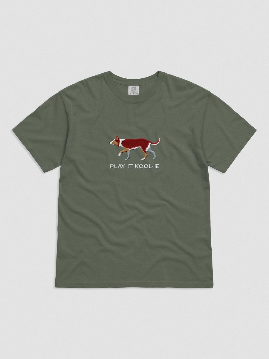 Play It Kool-ie T-Shirt(Embroidered) of an Australian Koolie(Red Tricolor) product image (21)