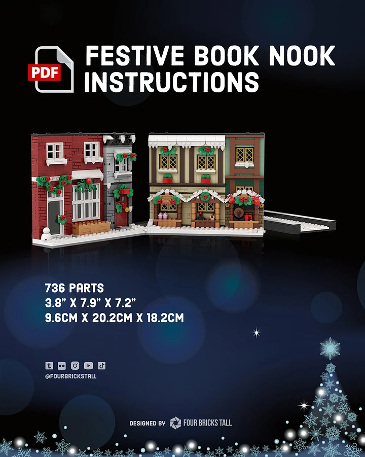 Free LEGO Building Instructions - Festive Book Nook product image (1)