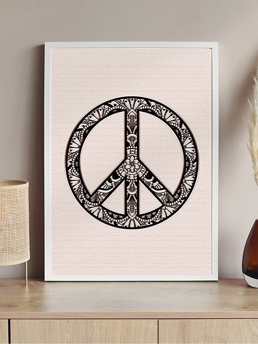 Hippy Peace Parchment Poster product image (2)